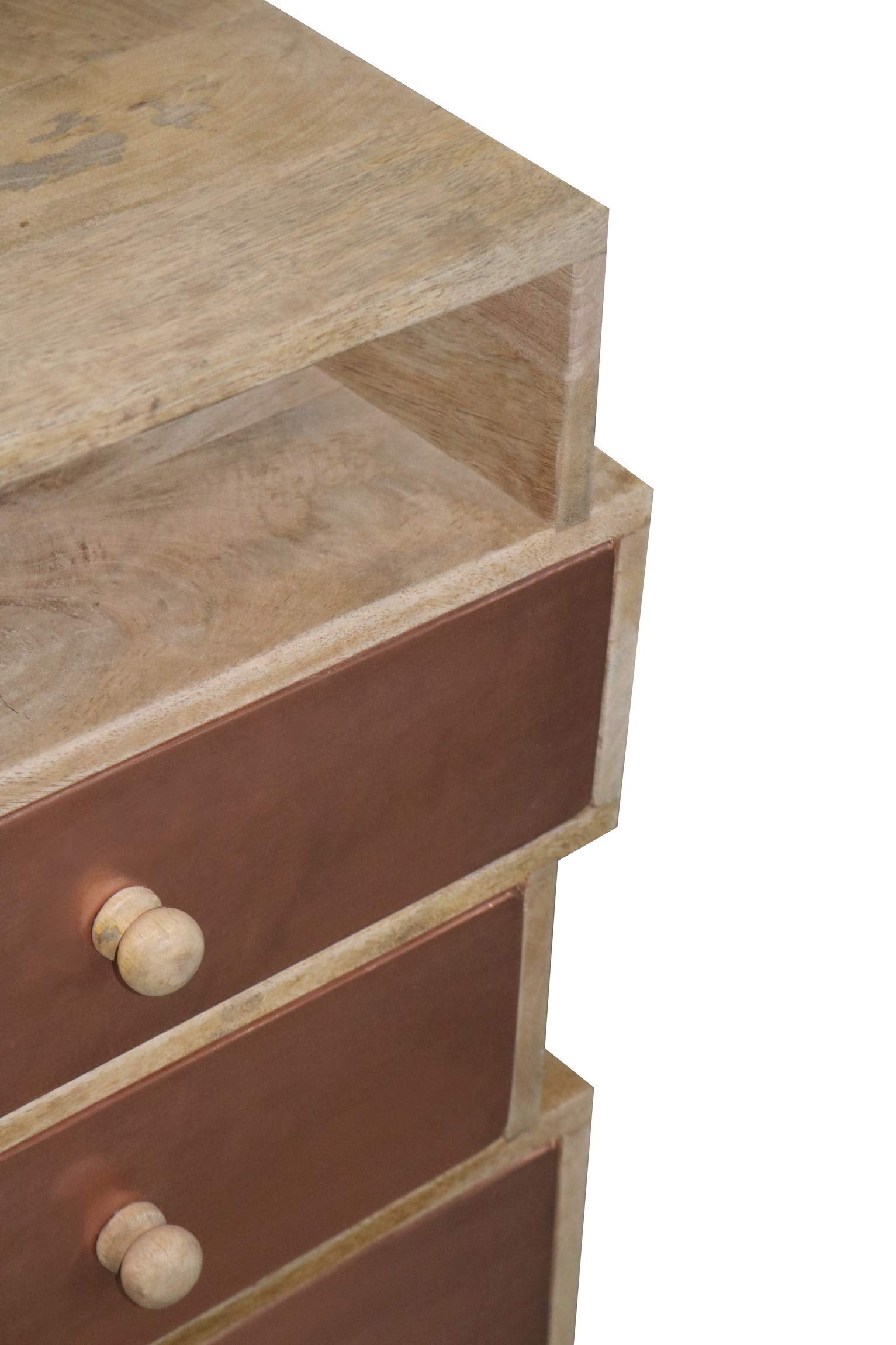 Progressive Furniture Outbound End Table or Nightstand Tan/Copper
